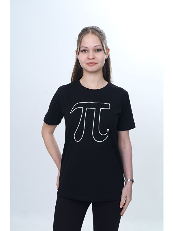 Toontoykids Unisex Çocuk Pi Sayı Baskılı Bisiklet Yaka Refax Fit Kısa Kollu T-shırt