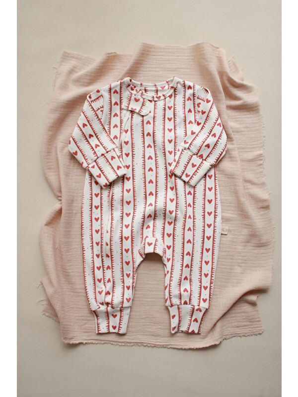 Oh La La Koala For Little Ones Kalp Baby Fluff Serisi Fermuarlı Tulum