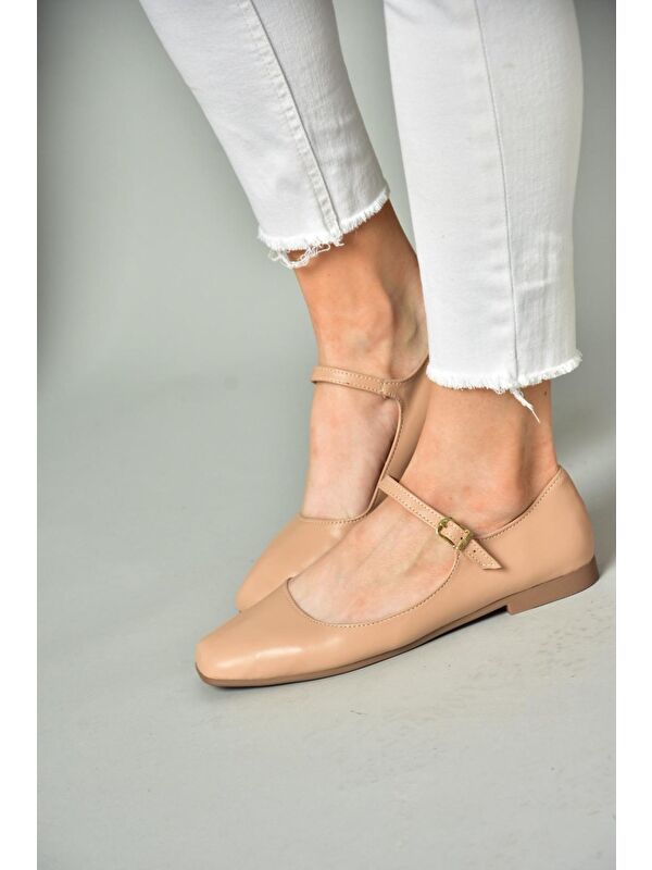 Fox Shoes Bej Fox Shoes Babet S7262525 Kadın