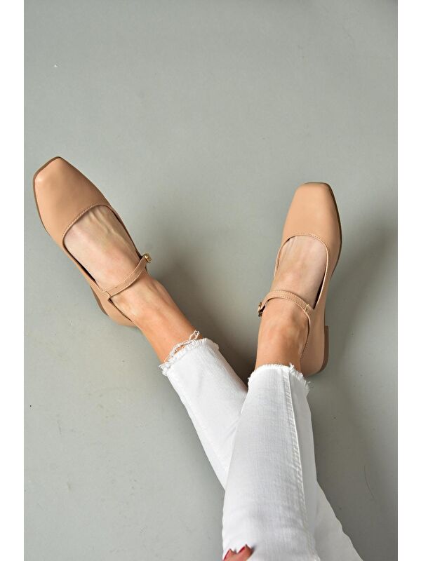 Fox Shoes Bej Fox Shoes Babet S7262525 Kadın