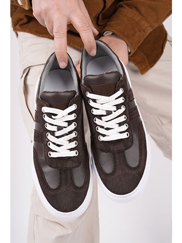 LOGAN Kalın Taban Bağcıklı Erkek Günlük Sneaker Spor Ayakkabı - Görsel 4