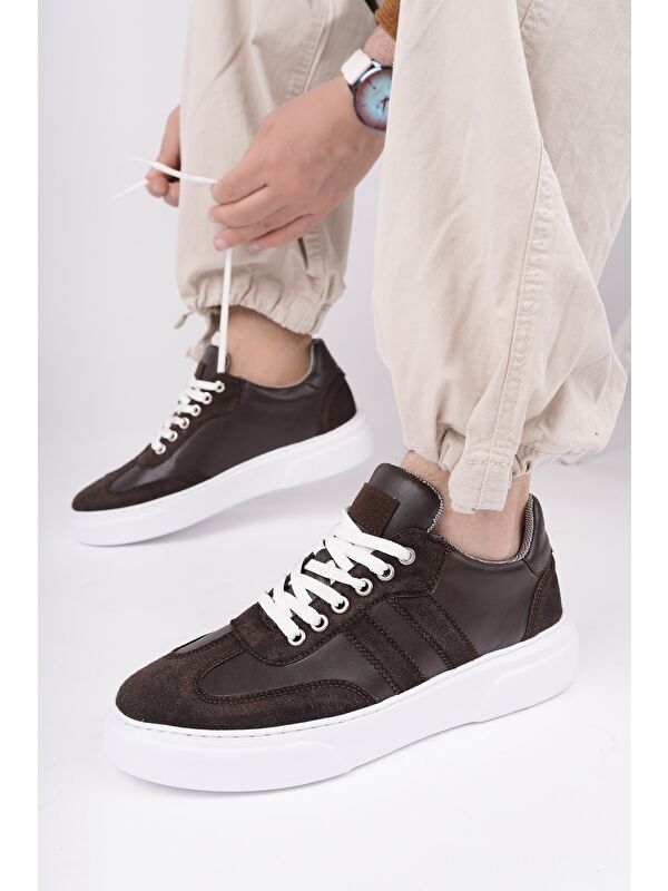 LOGAN Kalın Taban Bağcıklı Erkek Günlük Sneaker Spor Ayakkabı - Görsel 6