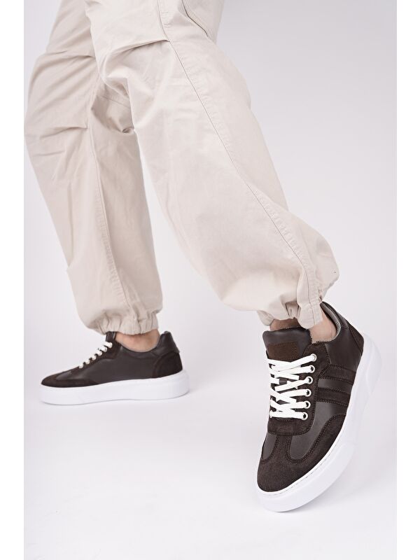 LOGAN Kalın Taban Bağcıklı Erkek Günlük Sneaker Spor Ayakkabı - Görsel 7