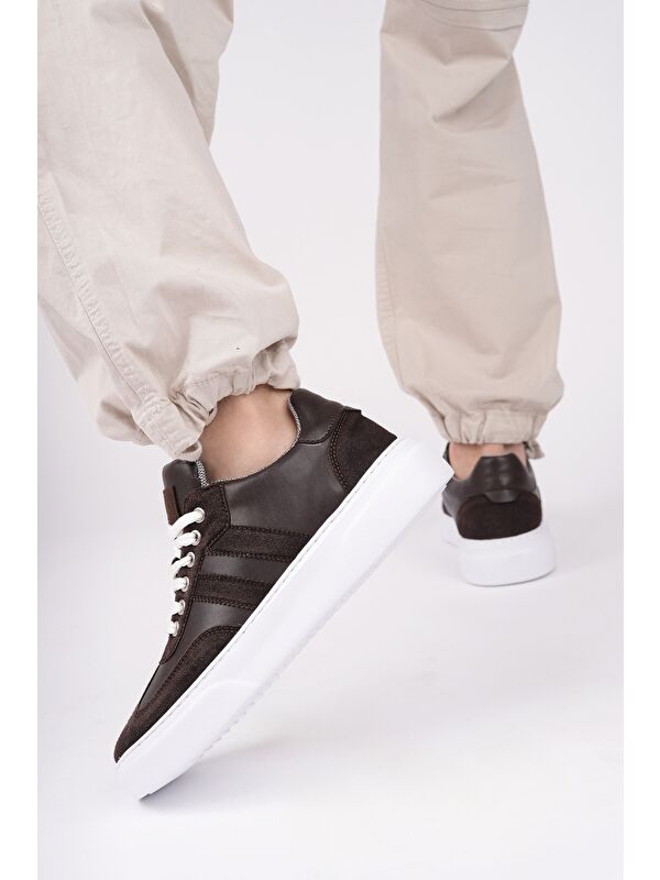 LOGAN Kalın Taban Bağcıklı Erkek Günlük Sneaker Spor Ayakkabı - Görsel 8