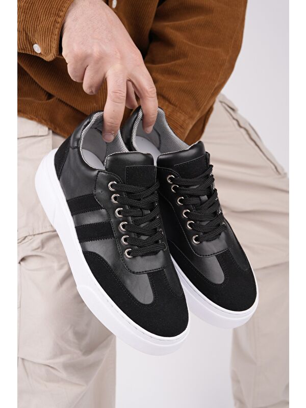 LOGAN Kalın Taban Bağcıklı Erkek Günlük Sneaker Spor Ayakkabı - Görsel 4