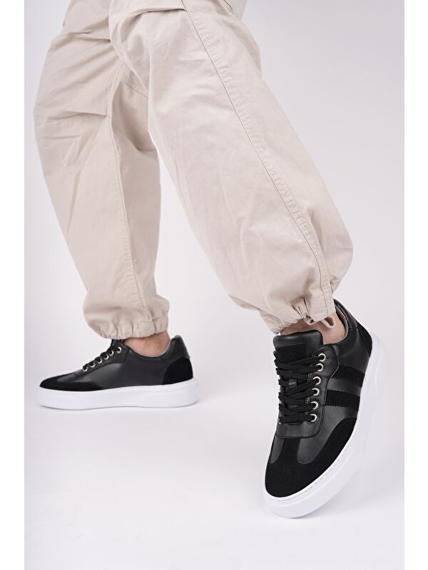 LOGAN Kalın Taban Bağcıklı Erkek Günlük Sneaker Spor Ayakkabı - Görsel 6