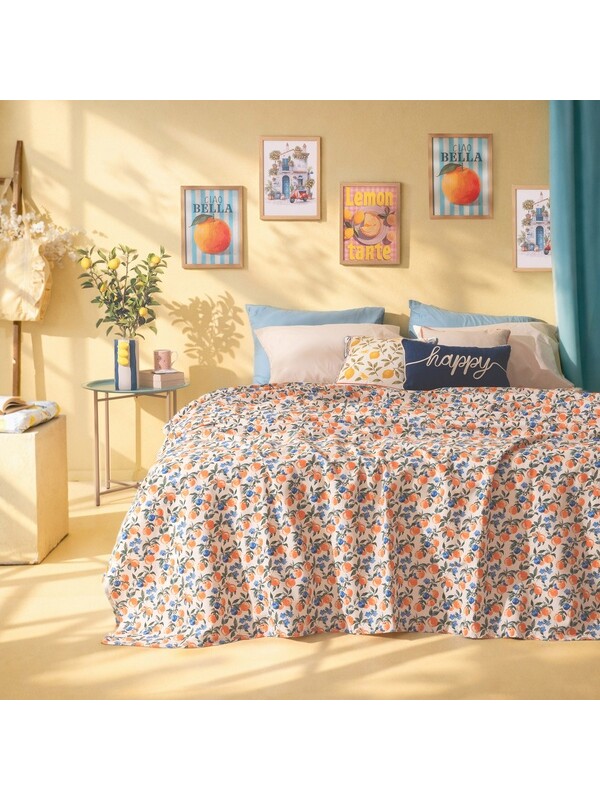 Evidea Soft Capri Çift Kişilik Pike - Renkli - 200x220 cm