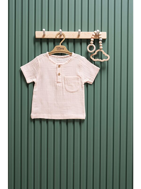 Tiffany Unisex Bebek & Çocuk Müslin Kısa Kollu Tişört 3 Ay 6 Yaş
