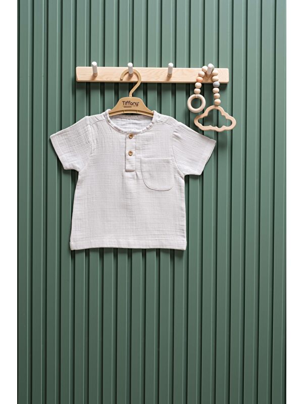 Tiffany Unisex Bebek & Çocuk Müslin Kısa Kollu Tişört 3 Ay 6 Yaş