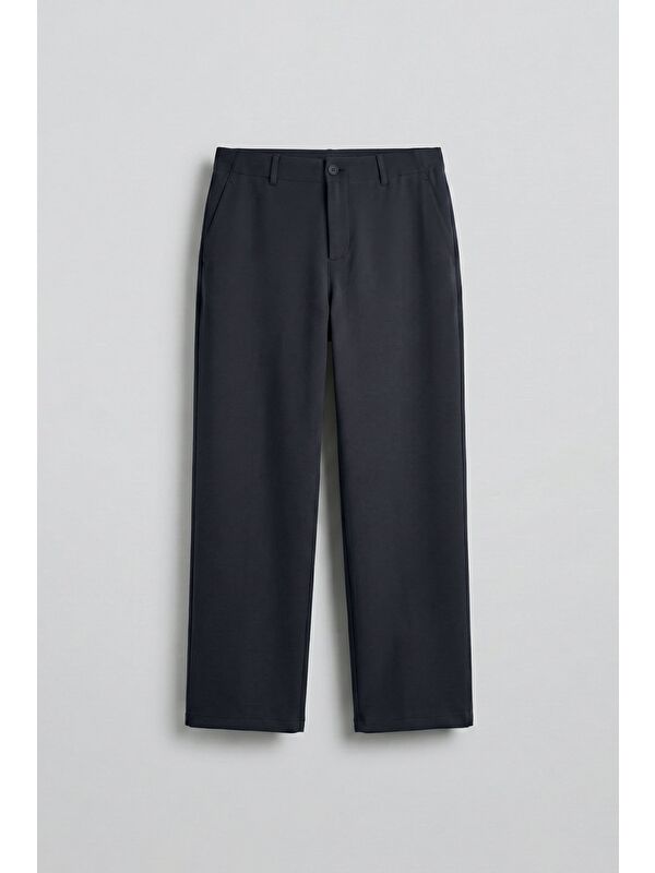 Abluka Online Erkek Smart Casual Bol Paça Relaxed Fit Pantolon Lacivert