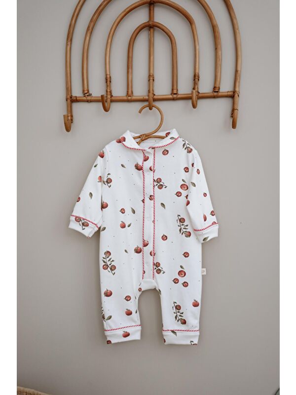 Oh La La Koala For Little Ones Elma Baskılı Çıt Çıtlı Puffy Sleep Serisi Tulum