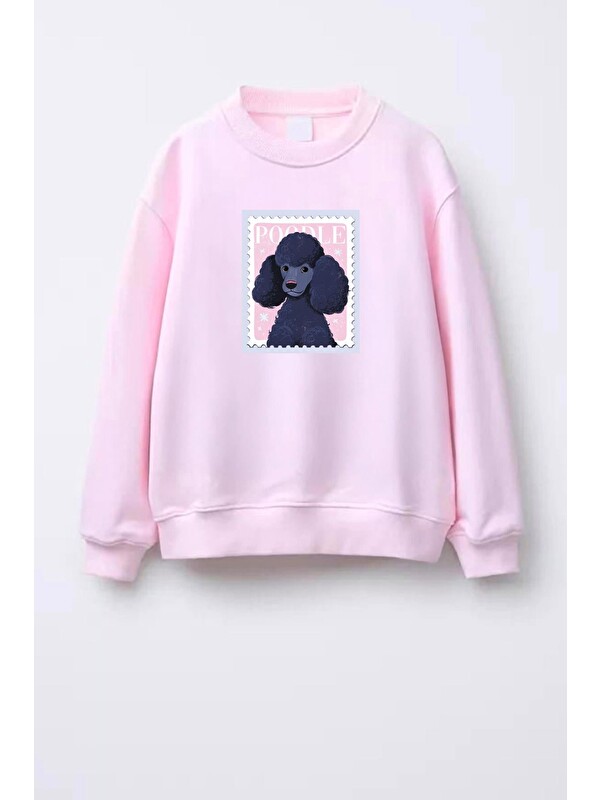 Monila Kız Çocuk Baskılı 3 İplik Kumaş Pamuklu Sweatshirt