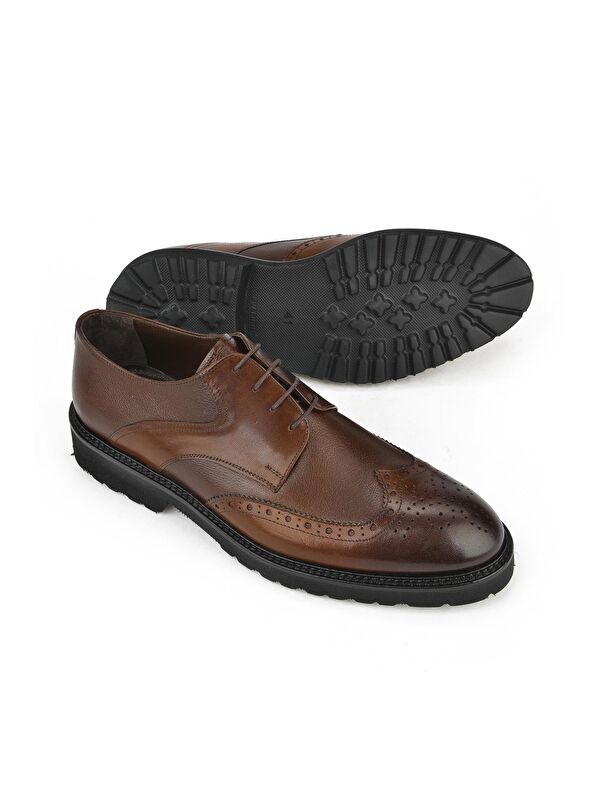 Erkek Hakiki Deri Ayakkabı 133145Z6252 Taba - Görsel 5