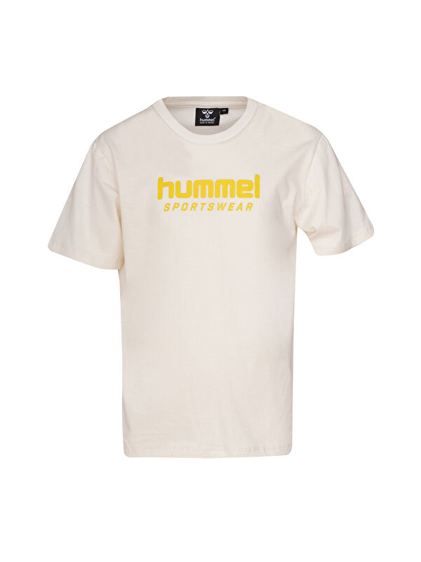 Hummel Adellan Erkek Çocuk Ekru Yuvarlak Yaka Tişört