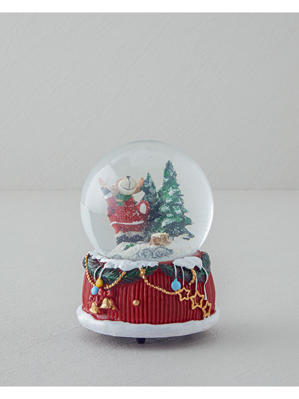 English Home Terazzo Müzik Kutusu 11X11X14 cm Kırmızı