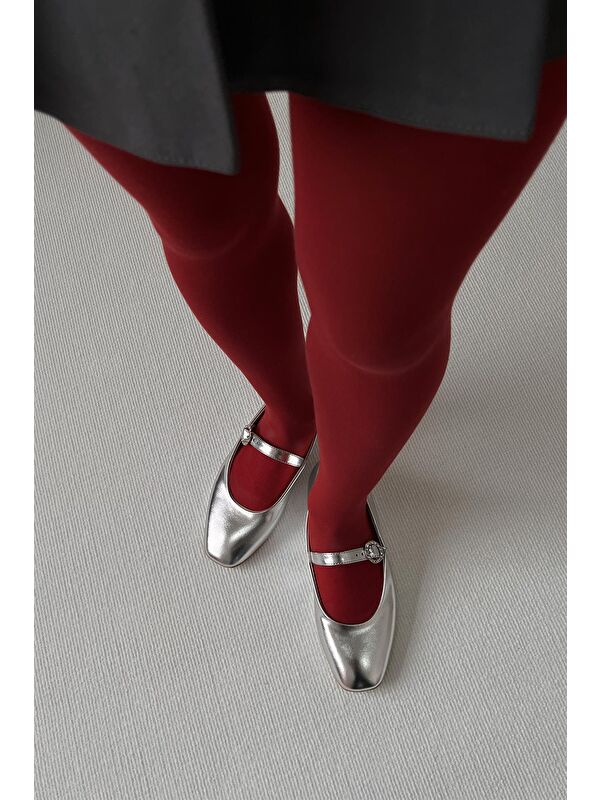 Straswans Beyaz Straswans Berny Kemer Kadın Detay Deri Babet