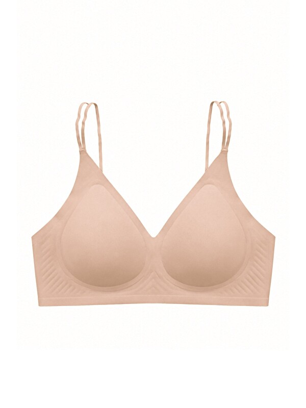 Cottonhill Seamless Bra - Viora | Ten Lazer Kesim Balensiz Kontur Kabartma Detaylı Dikişsiz Kadın Sütyen