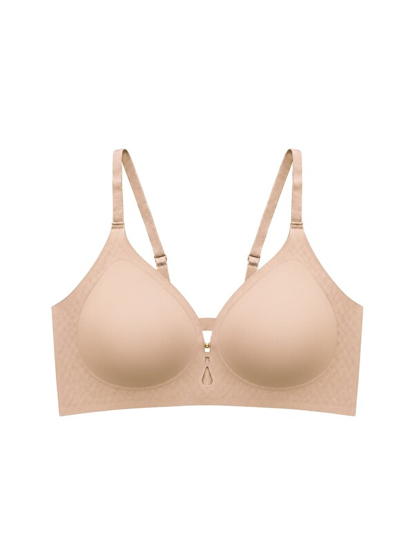 Cottonhill Seamless Bra - Elune | Ten Lazer Kesim Balensiz Dekolte Taş Detaylı Dikişsiz Kadın Sütyen