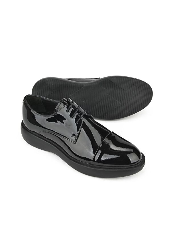 Erkek Vegan Deri Ayakkabı 1431023Z709152 Siyah - Görsel 5