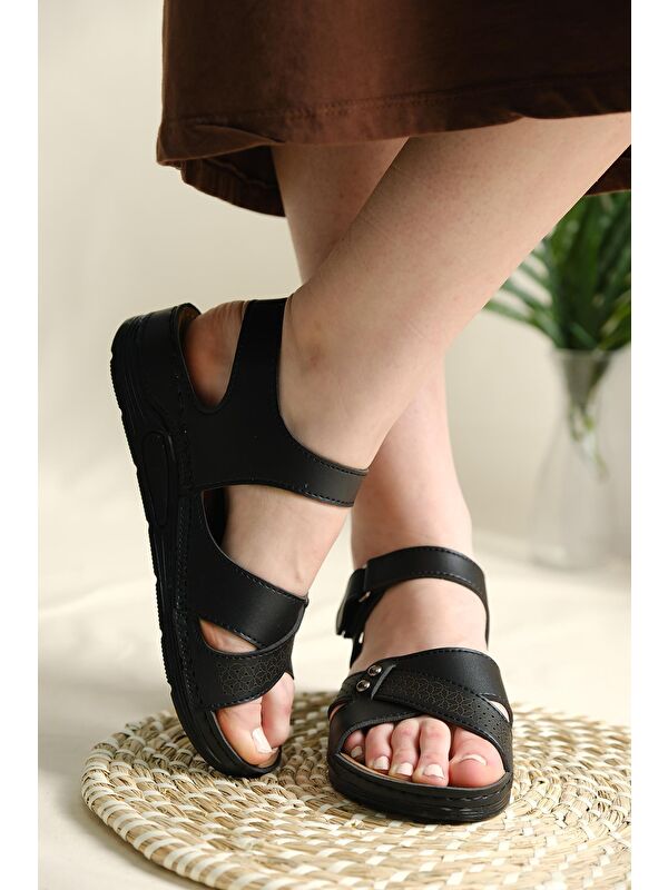 Zadia Ortopedik Hafif Taban Günlük Anne Kadın Sandalet - Görsel 4