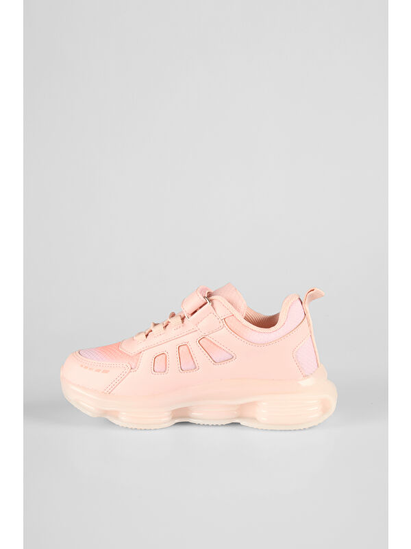Kontra Havalı Taban Kız Okul Öncesi Pudra Spor Ayakkabı - Görsel 3