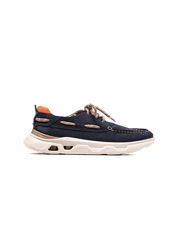 John May Erkek Sneaker OG-2410 018-137 T-Etiket91 Laci Nubuk-Turuncu Dana Süet Tersi