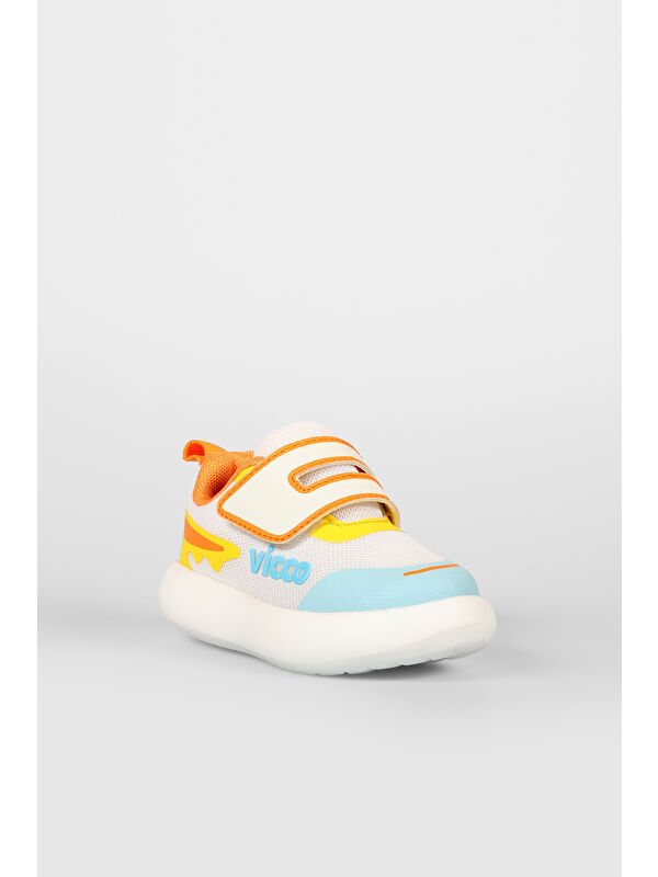 Melodic Işıklı Kız Okul Öncesi Beyaz/Mavi Sneaker - Görsel 4