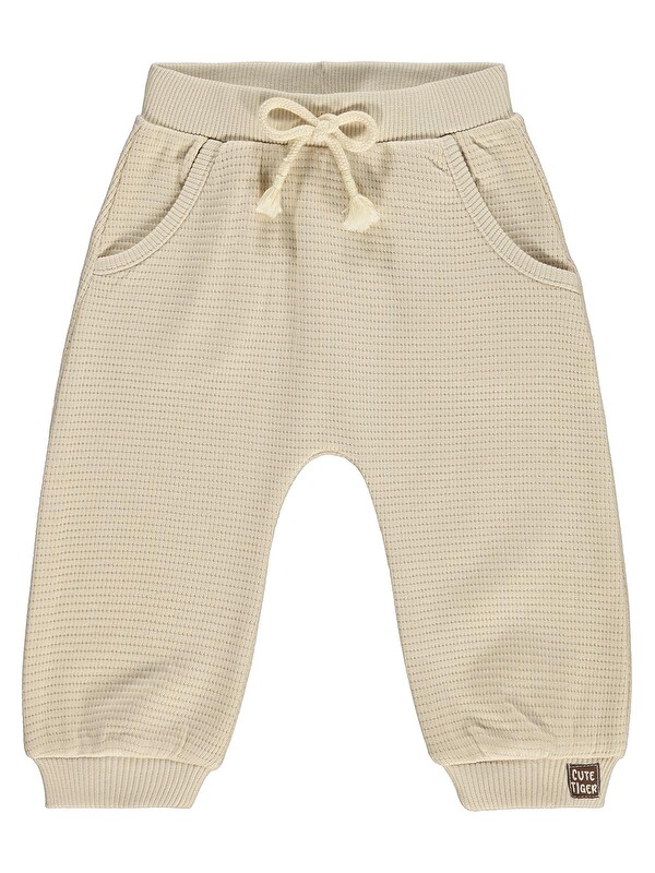 Civil Baby Cute Tiger Etiketli 6-18 Ay Eşofman Altı - Bej