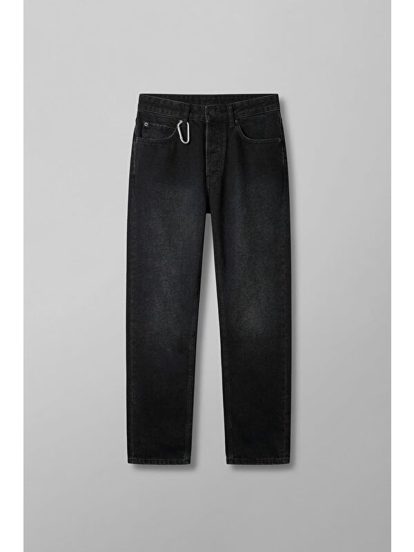Abluka Online Erkek Relaxed Straight Fit Basic Jean Siyah