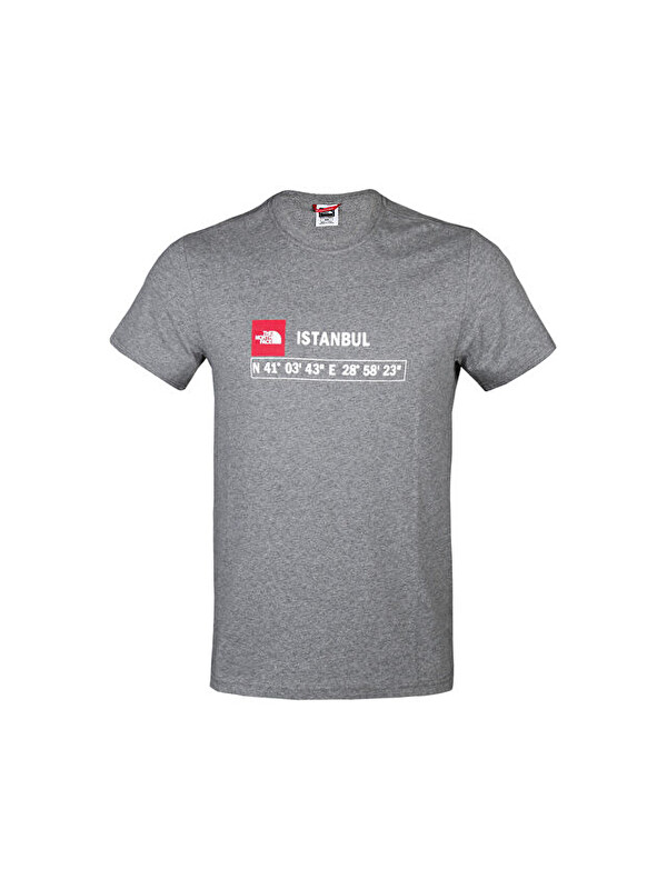 The North Face M Gps Tee istanbul Rec Erkek Günlük Tişört NF0A7ZC2DYY1 Gri