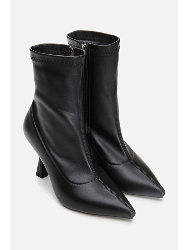 Siyah Kadın Topuklu Bot - Görsel 3