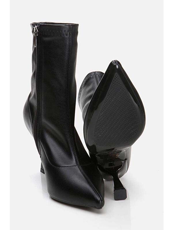 Siyah Kadın Topuklu Bot - Görsel 7