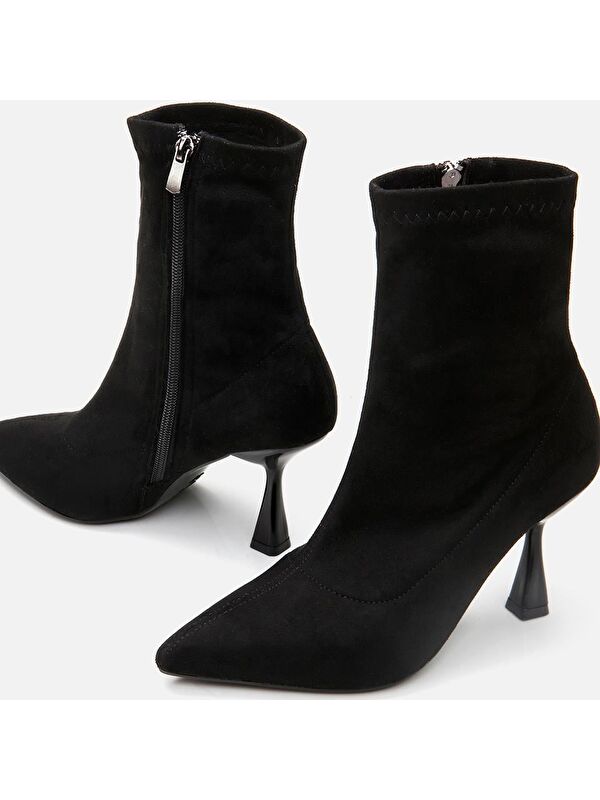 Siyah Kadın Topuklu Bot - Görsel 5