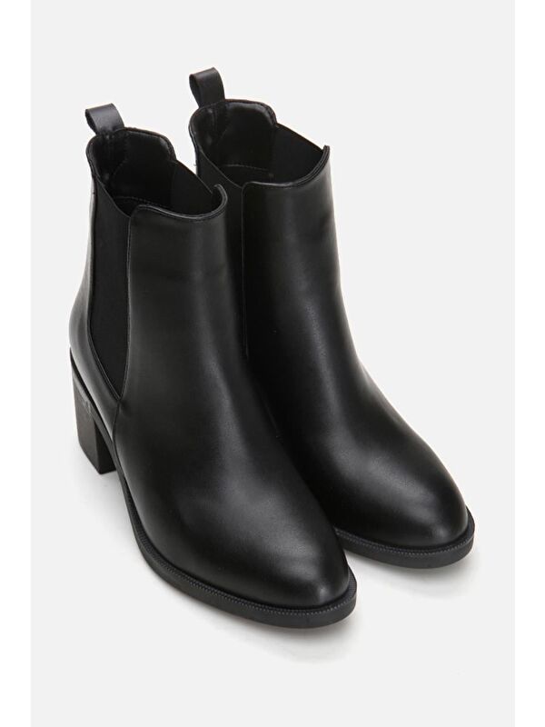 Siyah Kadın Topuklu Bot - Görsel 4