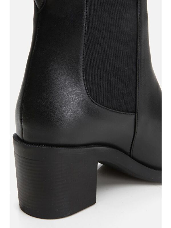 Siyah Kadın Topuklu Bot - Görsel 6