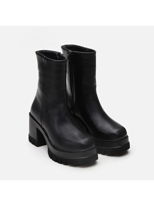 Siyah Kadın Topuklu Bot - Görsel 4