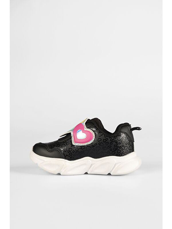 Lovely Işıklı Kız Bebek Siyah Spor Ayakkabı - Görsel 3