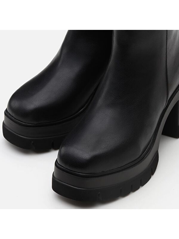 Siyah Kadın Topuklu Bot - Görsel 6