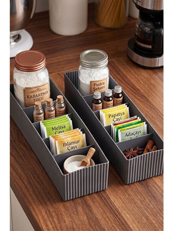 Porsima Org-16 Çekmece Içi 2li Düzenleyici Organizer Set Antrasit