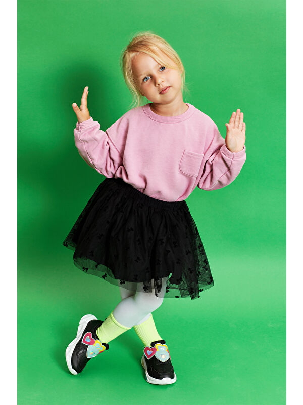 Lovely Işıklı Kız Bebek Siyah Spor Ayakkabı - Görsel 6