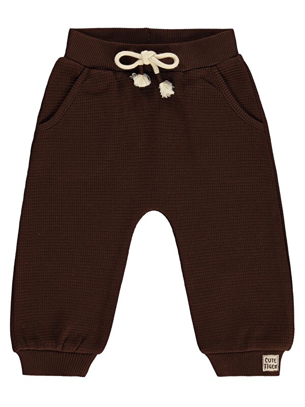Civil Baby Cute Tiger Etiketli 6-18 Ay Eşofman Altı - Kahverengi