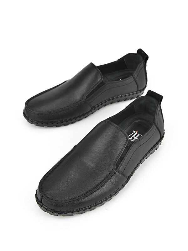 Erkek Hakiki Deri Ayakkabı 1511040ZY18231 Siyah - Görsel 6