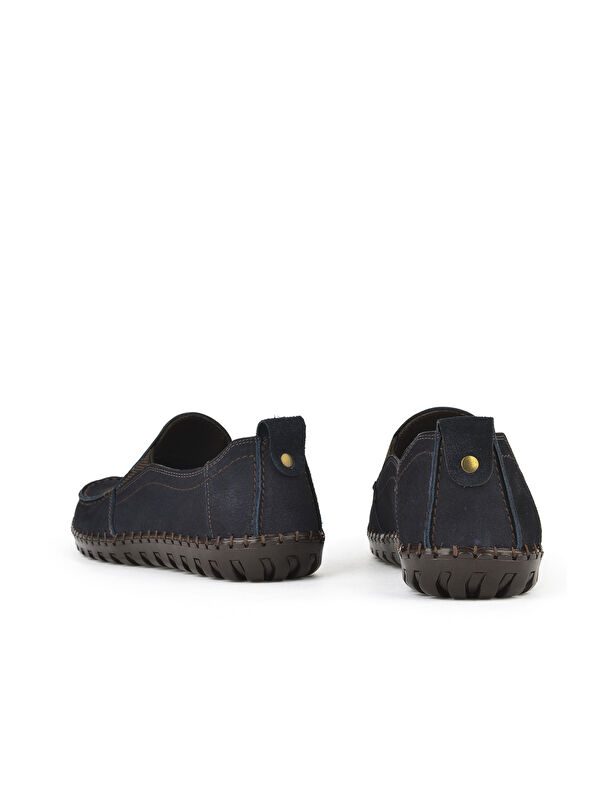 Erkek Hakiki Deri Ayakkabı 1511040ZY182312 Lacivert - Görsel 4