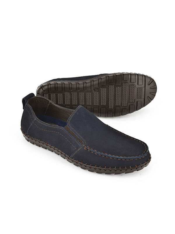 Erkek Hakiki Deri Ayakkabı 1511040ZY182312 Lacivert - Görsel 5