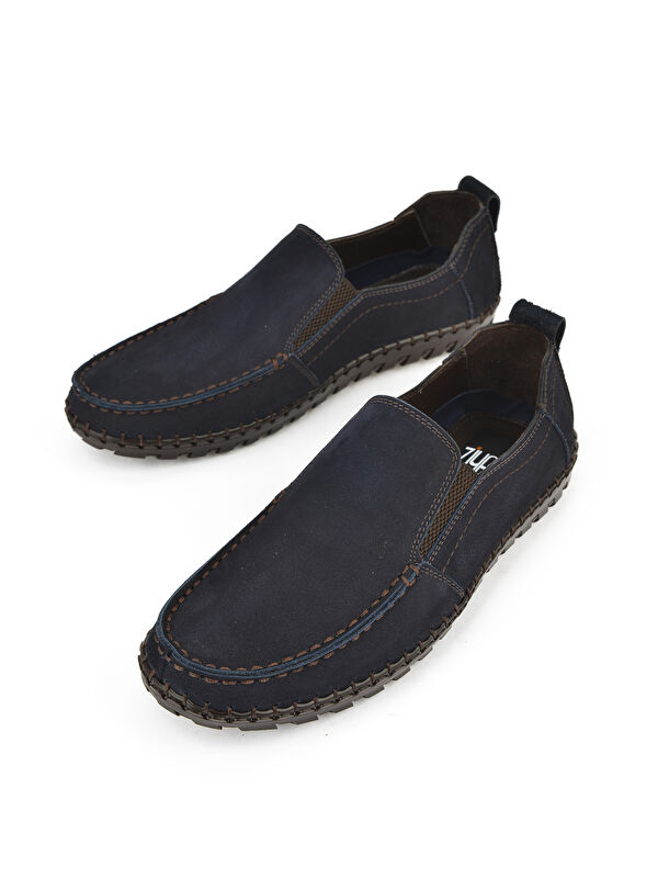 Erkek Hakiki Deri Ayakkabı 1511040ZY182312 Lacivert - Görsel 6