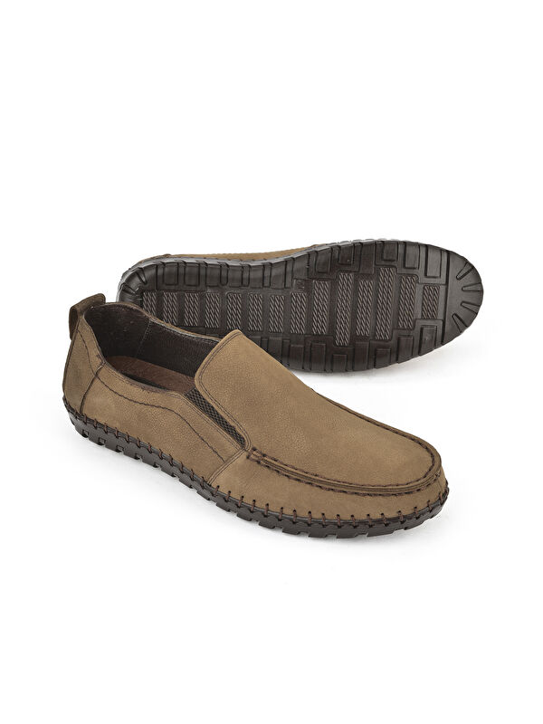 Erkek Hakiki Deri Ayakkabı 1511040ZY182312 Kum - Görsel 5