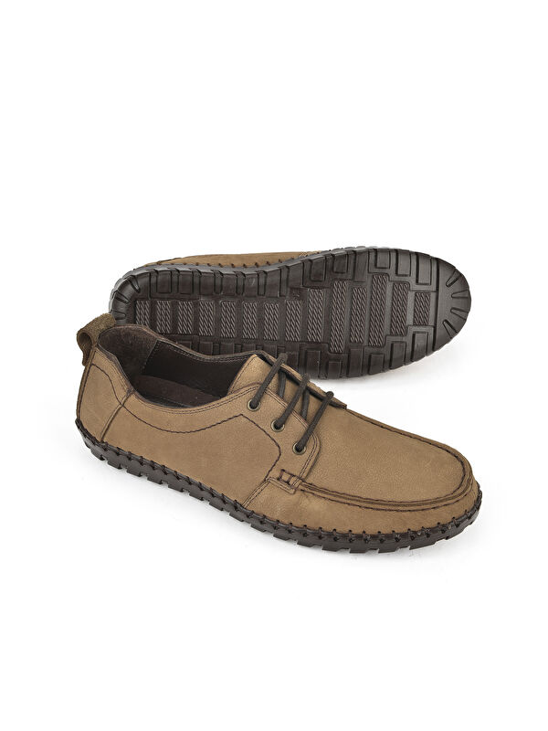 Erkek Hakiki Deri Ayakkabı 1511040ZY182322 Kum - Görsel 5