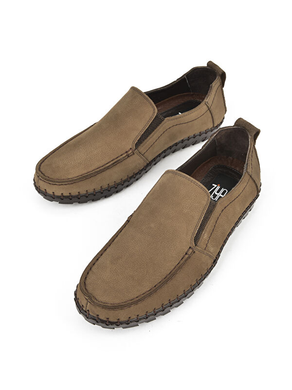 Erkek Hakiki Deri Ayakkabı 1511040ZY182312 Kum - Görsel 6