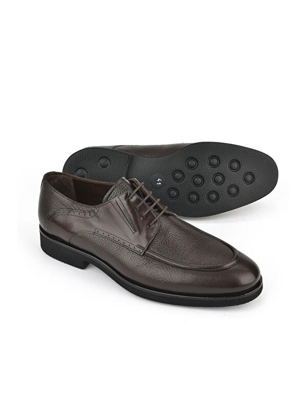 Erkek Hakiki Deri Ayakkabı 151145Z316 Kahve - Görsel 5