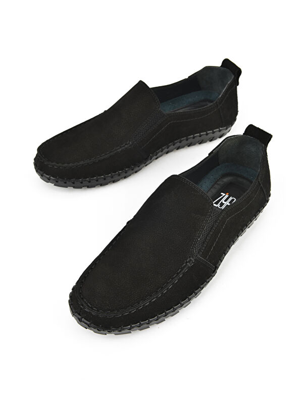 Erkek Hakiki Deri Ayakkabı 1511040ZY182312 Siyah - Görsel 6